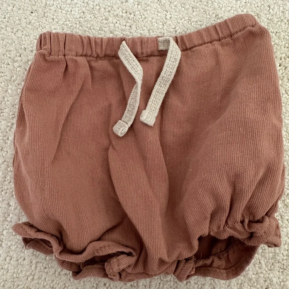 Zara Kids Tan/Brown Shorts + 2 pacifier clip holder